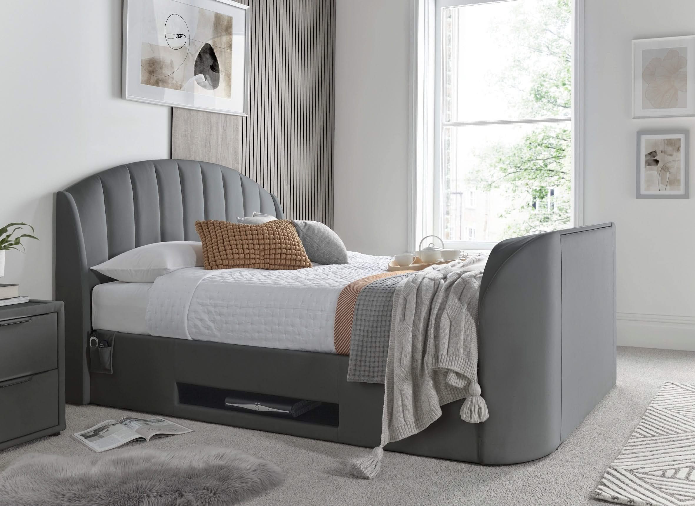 Grey TV Bed Sale